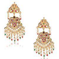 Beautiful Real look Traditional Jadau Earrings for Women And Girl.-thumb2