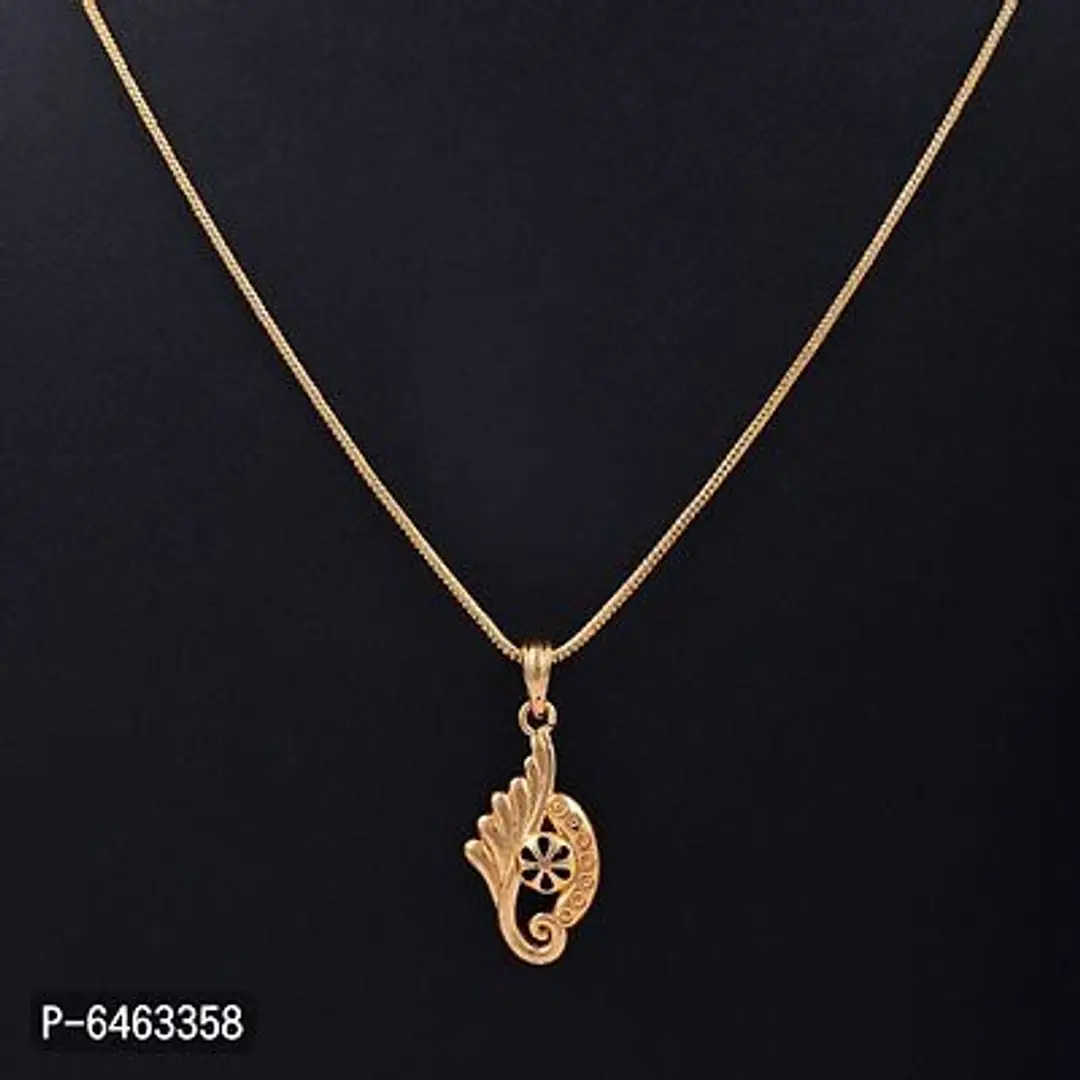 Fancy Gold Plated Daily Wear Chain Locket For Women And Girl