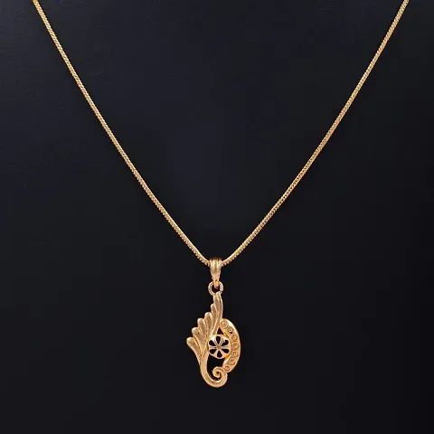 Fancy Plated Daily Wear Chain Locket For Women And Girl