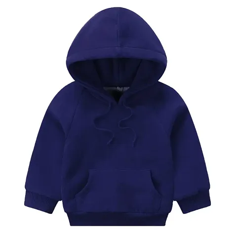 Kid's Stylish Cotton Solid Winter Hoodie For Boys