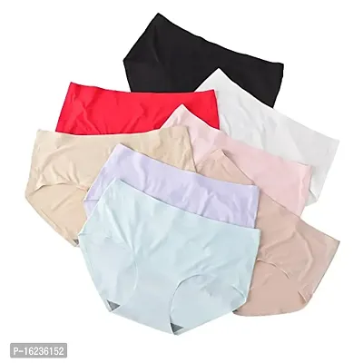 Women Cotton Solid Seamless Briefs-thumb0