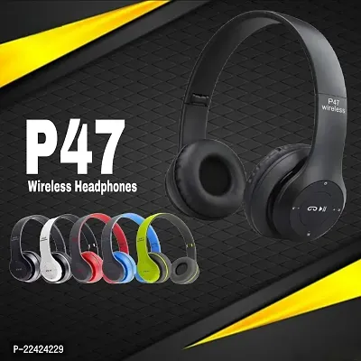 AUDECH Pro Bluetooth Wireless On Ear Headphones with Mic V5.0, 30H Backup, Foldable, Call Function, Voice Assistant, Built-in Rechargeable Battery, Micro usb, 40Mm Driver-thumb0