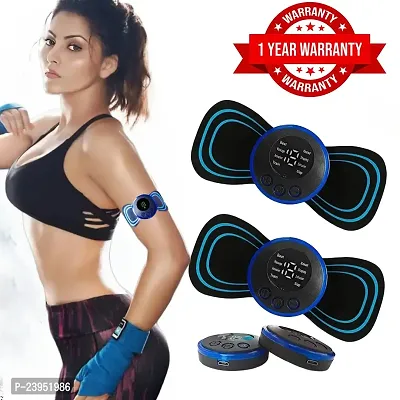 KOMBAT butterfly Body Massager,Wireless Portable Neck Massager with 8 Modes and 19 Strength Levels Rechargeable Pain Relief EMS Massage Machine for Shoulder,Arms,Legs,Back Pain for Men and Women