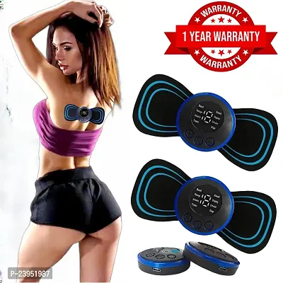 MASS Blaze Full Body Mini Butterfly TENS Massager with 8 Modes, 19 Levels Electric Rechargeable Portable EMS Patch for Shoulder, Neck, Arms, Legs, Neck, Men/Women