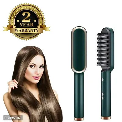KEMEI Original Electric Straight Comb Hair Straightener/Hair Brush For Women-FH909 (Multicolor)-thumb0