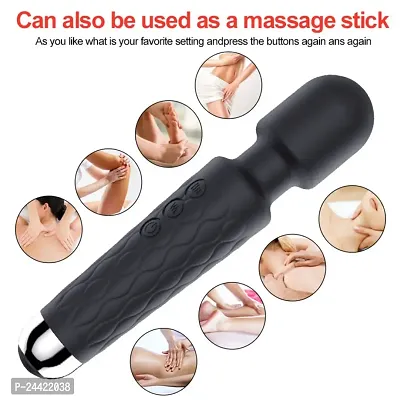Rechargeable Personal Massager - Quiet  Waterproof - 20 Patterns  8 Speeds - Travel Bag Included - Men  Women - Perfect for Tension Relief, Muscle, Back, Soreness, Recovery-thumb4