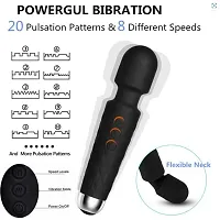 Rechargeable Personal Massager - Quiet  Waterproof - 20 Patterns  8 Speeds - Travel Bag Included - Men  Women - Perfect for Tension Relief, Muscle, Back, Soreness, Recovery-thumb1