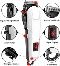 Trimmer AT- 538 Hair trimmer for men Shaver Rechargeable Hair Machine adjustable for men Beard Hair Trimmer, beard trimmers for men, beard trimmer for men with 4 combs (Black-thumb4