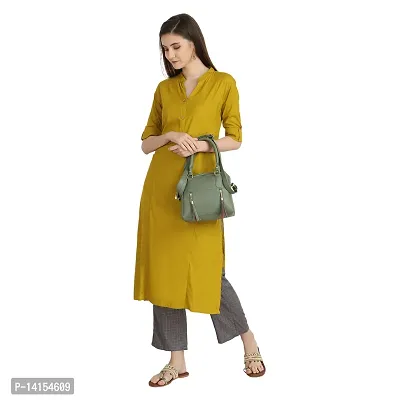 Stylish Fancy Cotton Kurta With Bottom Wear Set For Women-thumb0