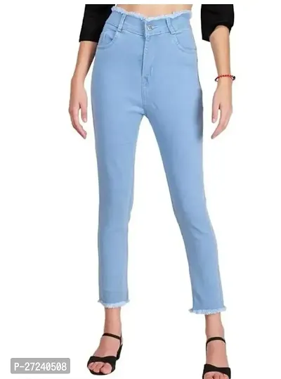 Stylish Denim Solid Jeans For Women