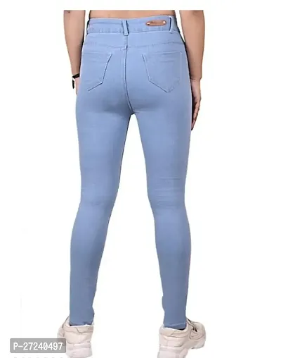 Stylish Denim Solid Jeans For Women-thumb2