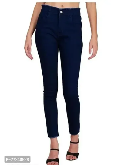 Stylish Denim Solid Jeans For Women