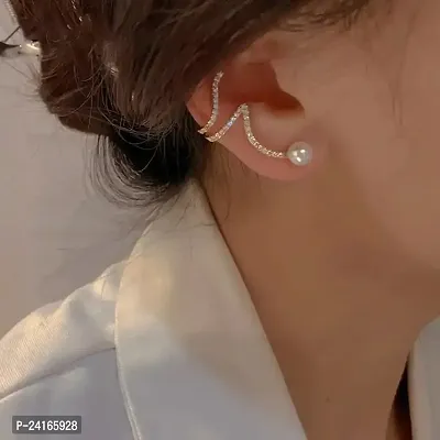 Onuyx Korean Snake Style Gold Plated Earrings For Girls  Women-thumb3