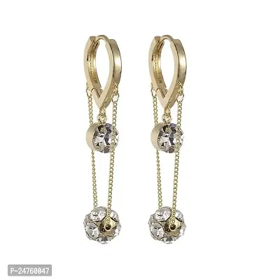 Onuyx Korean Earrings For Girls  Women /Gold Plated Zircon Stone Earrings