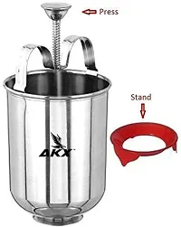 AKX Premium Mendu Vada Maker Stainless Steel for Kitchen | Uddina Maker | Medhu vadai | ulundu vadai | batuk vada (Silver)-thumb1