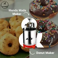 AKX Premium Mendu Vada Maker Stainless Steel for Kitchen | Uddina Maker | Medhu vadai | ulundu vadai | batuk vada (Silver)-thumb4