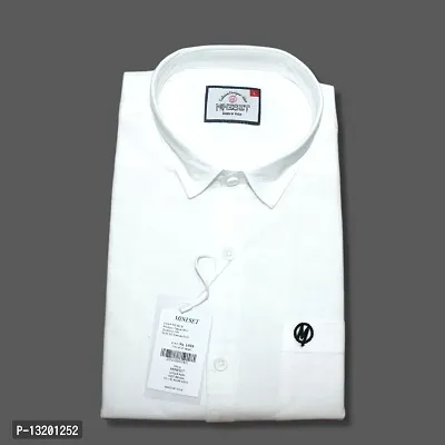Classic Linen Solid Formal Shirts for Men-thumb2