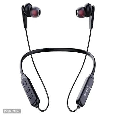 Stylish Black In-ear Bluetooth Wireless Neckband With Microphone