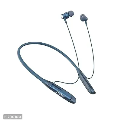 Stylish Blue In-ear Bluetooth Wireless Neckband With Microphone