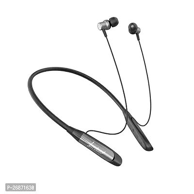 Stylish Black In-ear Bluetooth Wireless Neckband With Microphone