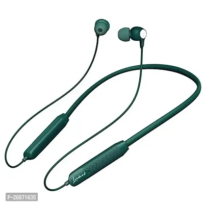 Stylish Green In-ear Bluetooth Wireless Neckband With Microphone