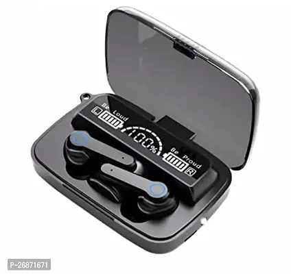 Stylish Black In-ear Bluetooth Wireless Earbuds With Microphone-thumb0
