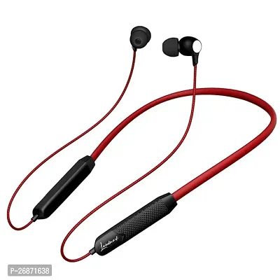 Stylish Red In-ear Bluetooth Wireless Neckband With Microphone