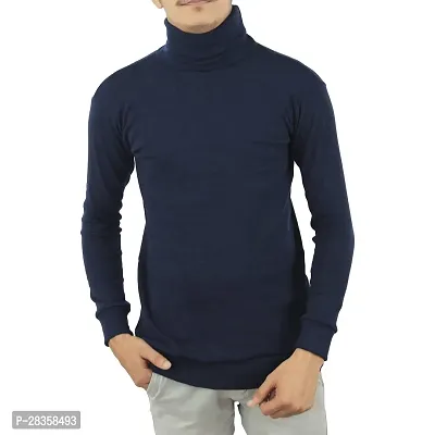 Reliable Navy Blue Cotton Solid Tshirt For Men