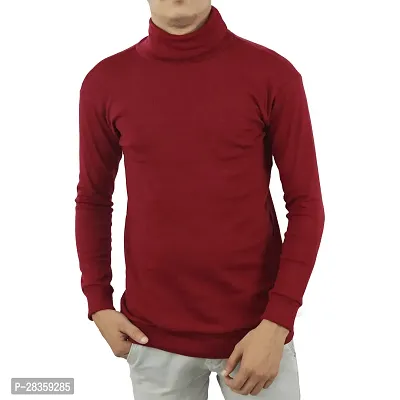 Reliable Maroon Cotton Solid Tshirt For Men