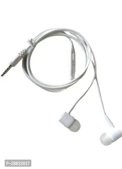 Good Quality White Wired - 3.5 MM Single Pin Headphones-thumb0