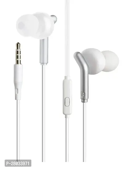 Good Quality White Wired - 3.5 MM Single Pin Headphones-thumb0