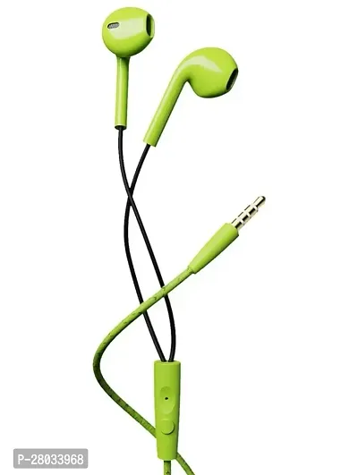 Good Quality Green Wired - 3.5 MM Single Pin Headphones-thumb0