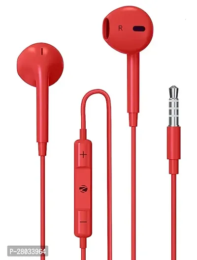 Good Quality Red Wired - 3.5 MM Single Pin Headphones-thumb0