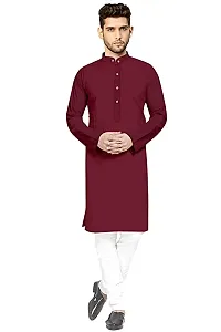 Stylish Men Kurtas , Fashi MenS Cotton Straight Kurta-thumb2