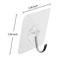 Hooks for Wall, 10 Pack Adhesive Wall Hooks for Wall Heavy Duty, self Adhesive Hook, Wall hangings, Kitchen Accessories Items, Clothes Hanging, Sticky Photo Frame Hangers, Strong Hanger, Wall Hook 10-thumb2