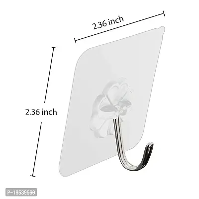 Hooks for Wall, 10 Pack Adhesive Wall Hooks for Wall Heavy Duty, self Adhesive Hook, Wall hangings, Kitchen Accessories Items, Clothes Hanging, Sticky Photo Frame Hangers, Strong Hanger, Wall Hook 10-thumb3