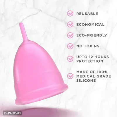 Reusable Menstrual Cup for Women | Medium Size with Pouch | Ultra Soft, Odour  Rash Free|100% Medical Grade Silicone|No Leakage|Protection for Up to 8-10 Hours Pack of 1-thumb4