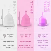 Reusable Menstrual Cup for Women | Medium Size with Pouch | Ultra Soft, Odour  Rash Free|100% Medical Grade Silicone|No Leakage|Protection for Up to 8-10 Hours Pack of 1-thumb1