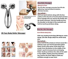 RADHE CREATION 3D Massager Roller 360 Rotate Silver Thin Face Full Body Shape | Lifting Wrinkle Remover for Facial Massage Relaxation Tool, Body Shape Lifting Massager, Neck Full Body Shape for Skin-thumb1