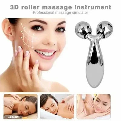 RADHE CREATION 3D Massager Roller 360 Rotate Silver Thin Face Full Body Shape | Lifting Wrinkle Remover for Facial Massage Relaxation Tool, Body Shape Lifting Massager, Neck Full Body Shape for Skin-thumb4