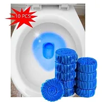 Automatic Flush Toilet Bowl Cleaner Tablets, Bathroom Toilet Tank Cleaner, Powerful Cleaning Ball Toilet Blue Deep Clean Bubbles, Mild Lemon Scent, Long-Lasting Fresh Air Pack of 10-thumb3