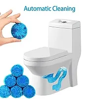 Automatic Flush Toilet Bowl Cleaner Tablets, Bathroom Toilet Tank Cleaner, Powerful Cleaning Ball Toilet Blue Deep Clean Bubbles, Mild Lemon Scent, Long-Lasting Fresh Air Pack of 10-thumb1