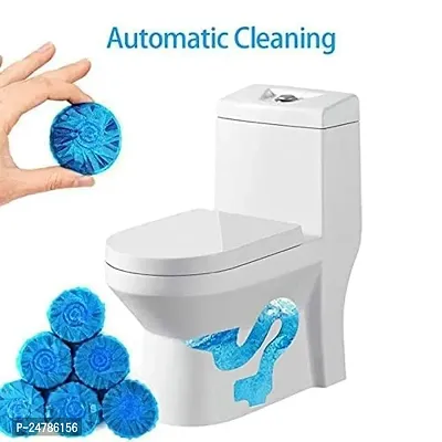Automatic Flush Toilet Bowl Cleaner Tablets, Bathroom Toilet Tank Cleaner, Powerful Cleaning Ball Toilet Blue Deep Clean Bubbles, Mild Lemon Scent, Long-Lasting Fresh Air Pack of 10-thumb2