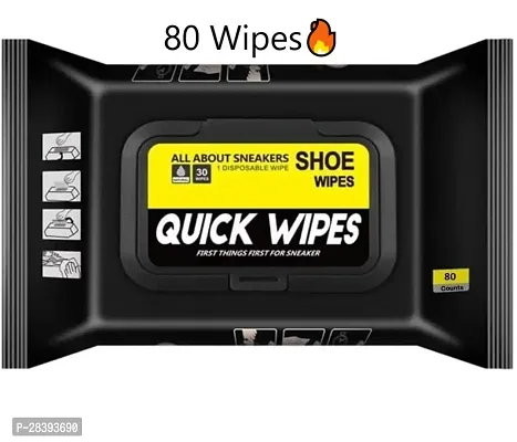 Instant Sneaker Wipes For Shoes Quick Remove Dirt Stain Shoe Cleaner Wipes Shoe Wipes For Sneakers Cleaning Kit Pack of 1- 80 Wipes-thumb0