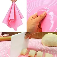 Reusable Non-Stick Silicon Roti Mat Pastry Fondant Dough Roti Chapati Rolling Baking Sheet Mat With Measurements 40 x 50 cm-thumb1