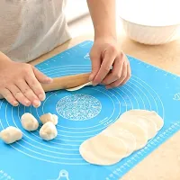 Reusable Non-Stick Silicon Roti Mat Pastry Fondant Dough Roti Chapati Rolling Baking Sheet Mat With Measurements 40 x 50 cm-thumb2