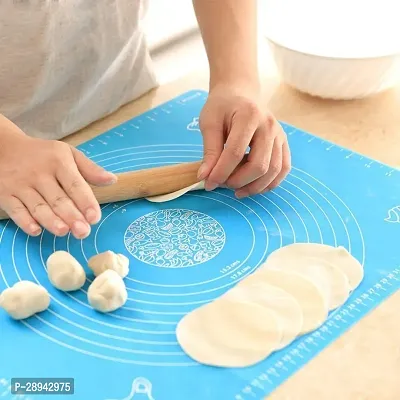 Reusable Non-Stick Silicon Roti Mat Pastry Fondant Dough Roti Chapati Rolling Baking Sheet Mat With Measurements 40 x 50 cm-thumb3