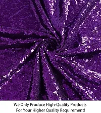 Purple Sequin Velvet Fabric 1mtr-thumb3