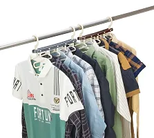 (Pack of 1) Hangers for Wardrobe Multipurpose Cloth Hanger Magic Shirt Hanger for Clothes Hanging Space Saving Cloth Organizer for Wardrobe Foldable Hangers for Clothes Functional Quick Drying--thumb2