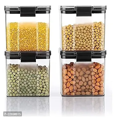 CLARIPLUS Kitchen Storage Container, Plastic Boxes for Storage, Kitchen containers Set, Kitchen Accessories Items for Storage Organizer(700ml, 4 pcs, Multi-Colour)